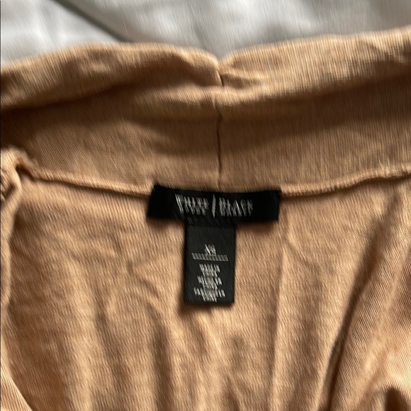 White House Black Market Tan Wrap Blouse Size S - Picture 5 of 10